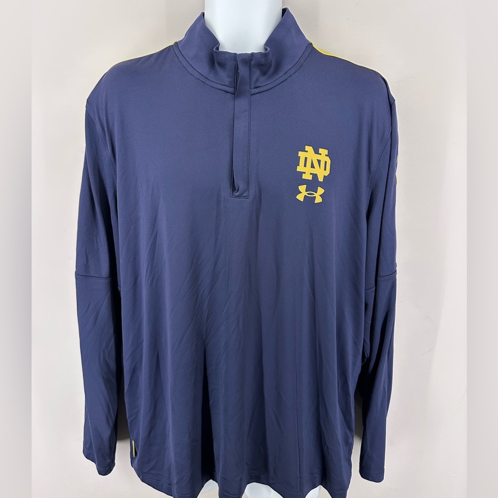 Notre Dame Under Armour Athletic Quarter Zip Pullover Mens Shirt
